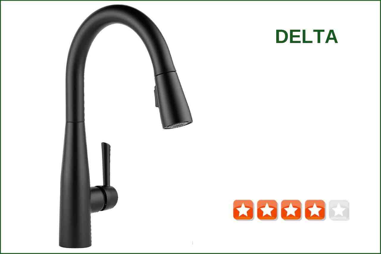 Delta 9113-BL-DST Matte Black Kitchen Faucet