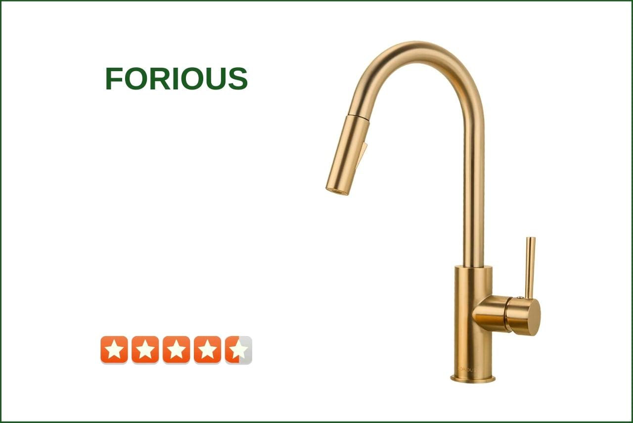 Forious Gold Pull Down Kitchen Faucet
