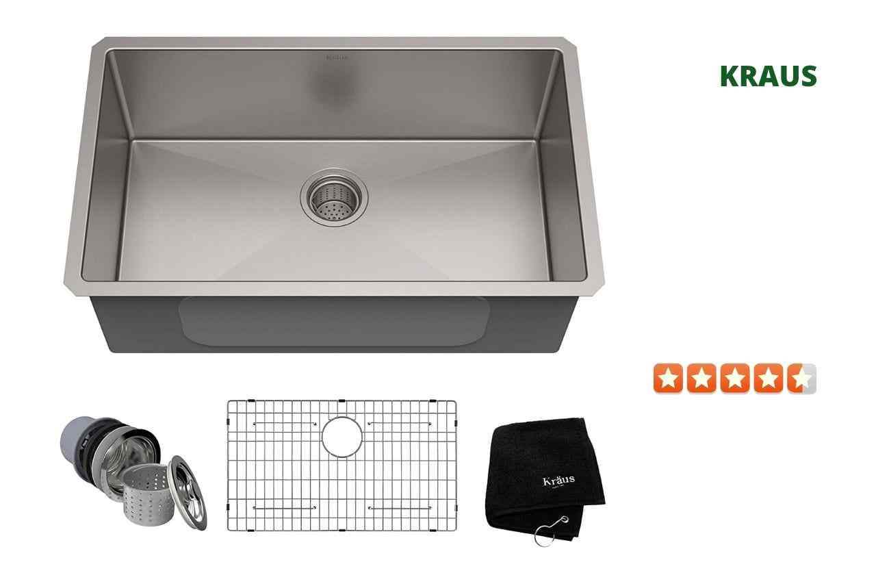 Kraus KHU100-30 Single Bowl Kitchen Sink