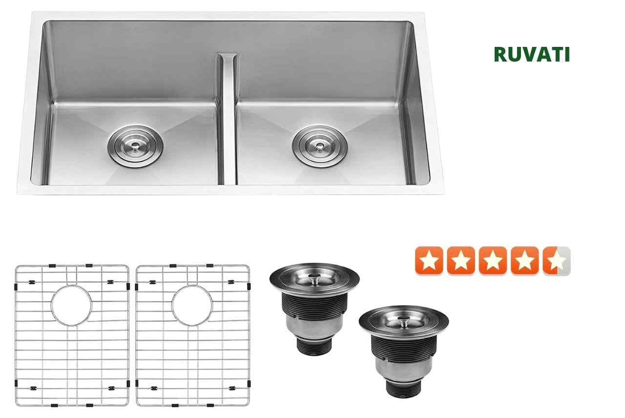 Ruvati RVH7355 Double Bowl Kitchen Sink