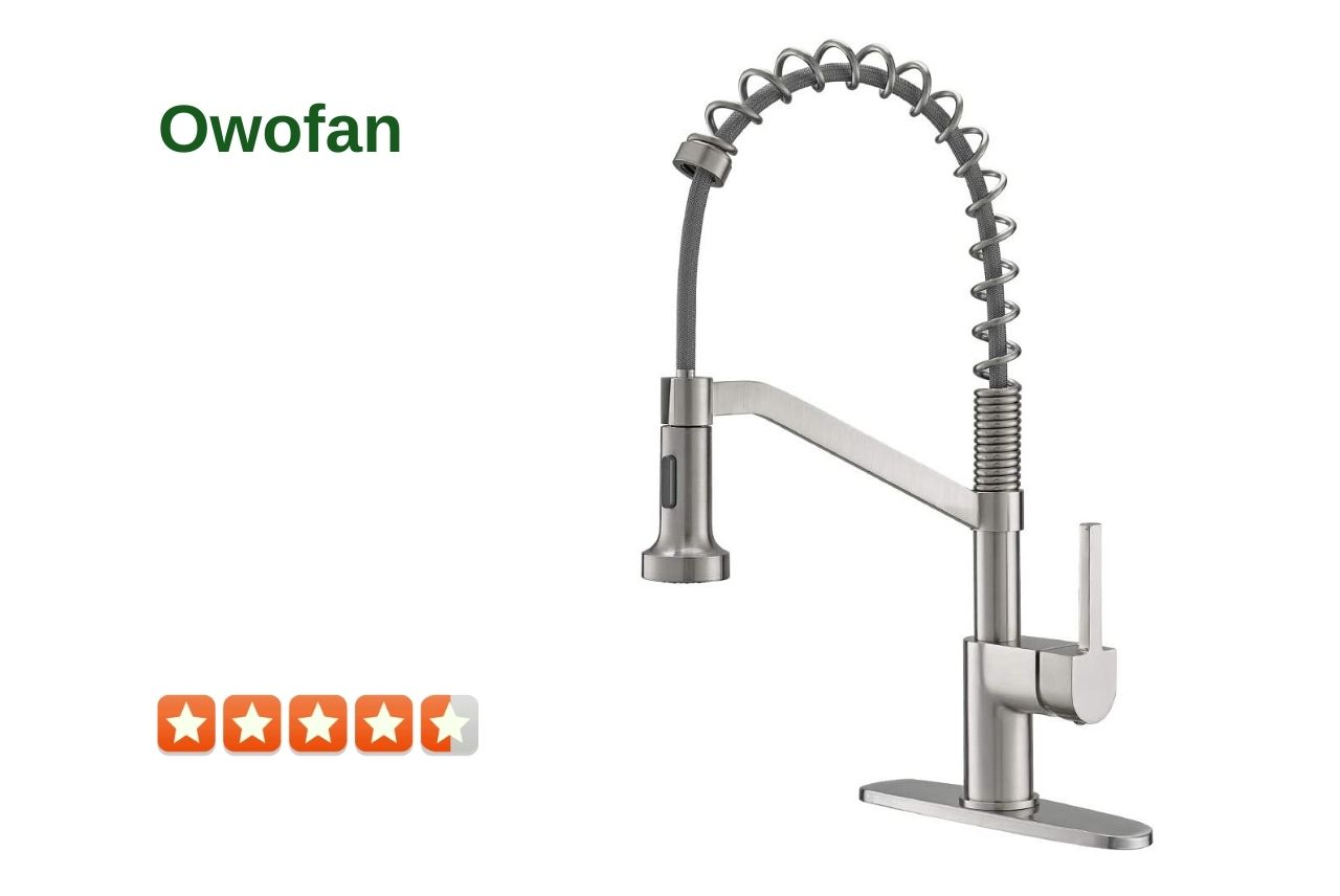 OWOFAN 9009RSN Commercial Kitchen Faucet