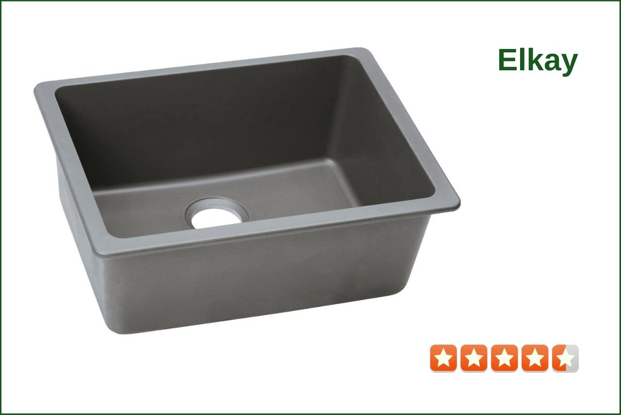 Elkay Quartz Classic ELGU2522GS0 Granite Composite Sink For 30 Inch Cabinet