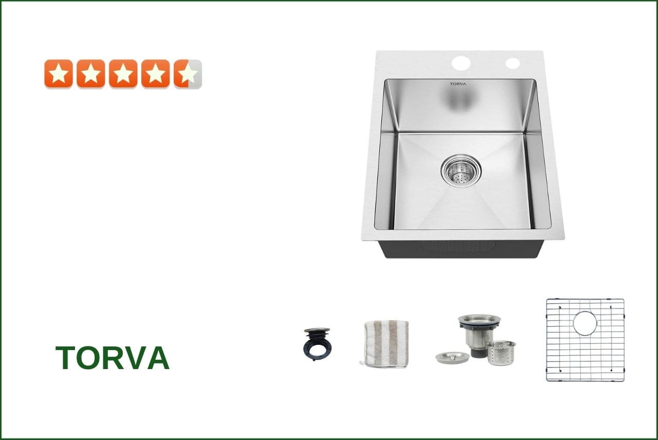 TORVA TS1818R9-075R000 30 Inch Drop-In Kitchen Sink