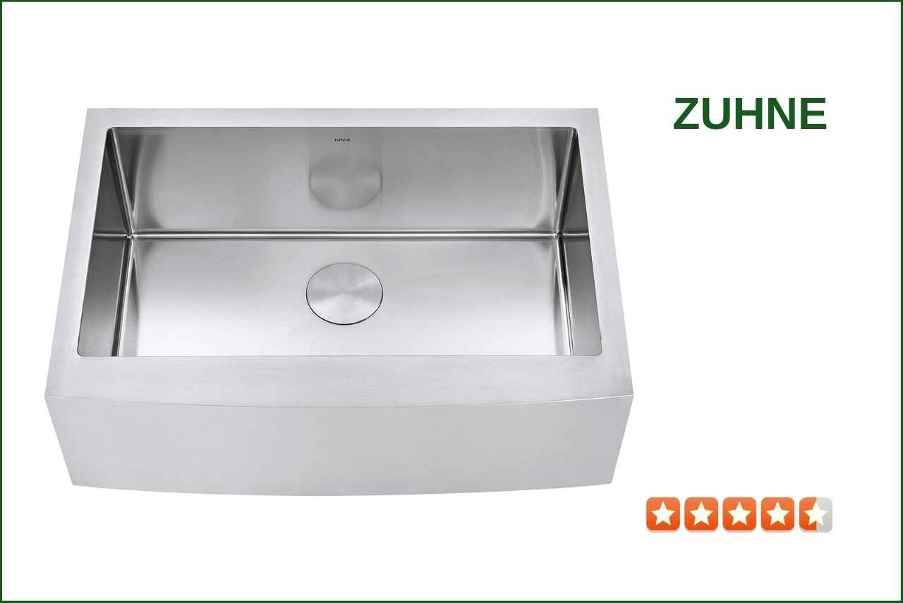 ZUHNE C8-3LUD-1U13 Farmhouse Sink For 30 Inch Cabinet