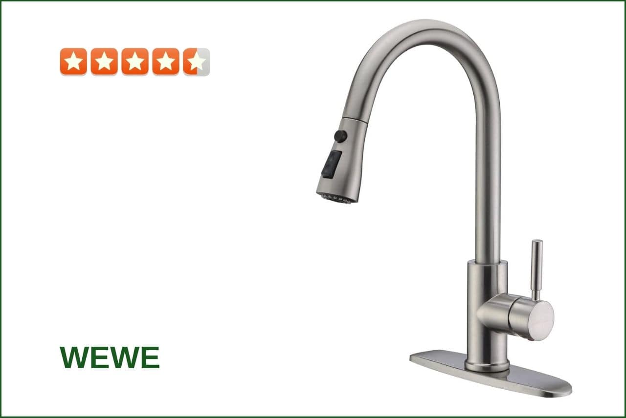 WEWE Nickel Pull Out Kitchen Faucet