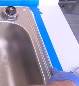 Simple steps to caulk your kitchen sink -Step8