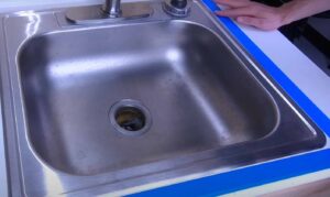 Simple steps to caulk your kitchen sink -Step5