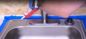 Simple steps to caulk your kitchen sink -Step7