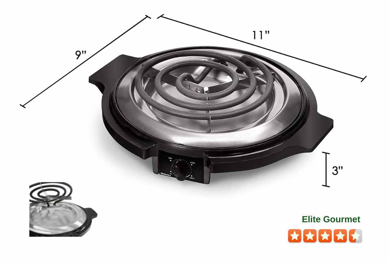 Elite Gourmet ESB-300X Countertop Burner