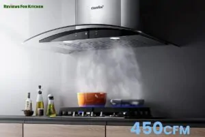 how far should a range hood stick out